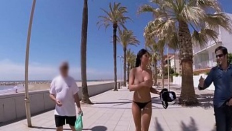 Big Ass Bit Tits Pornstar Patty Michova on Public Bang in Spain! (pb14480)