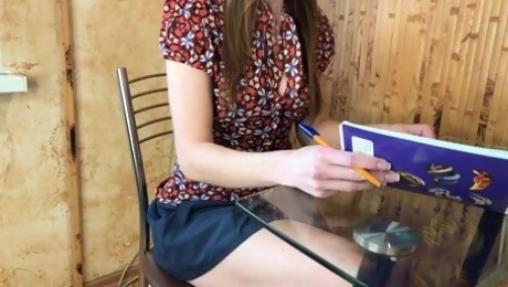 Young Russian teacher doesn't mind if I fuck her mouth and pussy