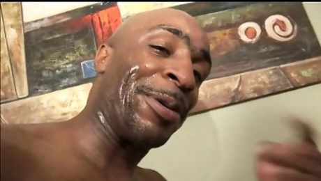 Luxurious brunette girl with prefect big tits gets her pussy fucked from behind by black dick