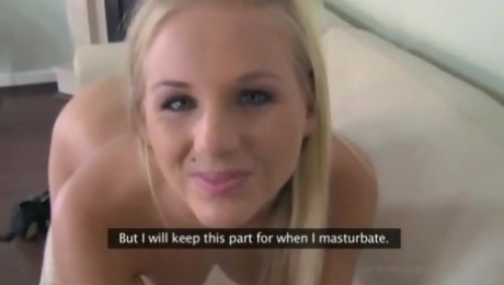 XXX casting sex video of young blonde Rebecca and a fake agent