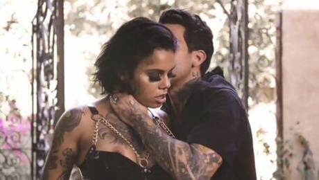 Tattooed goddess in black boots Genevieve Sinn fucked like a whore